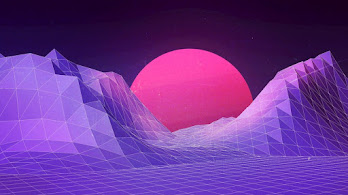 دانلود والپیپر چکیده ماه بنفش Abstract Purple Moon Digital Art
