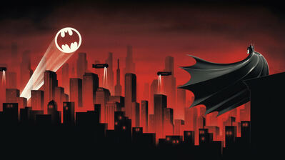 دانلود والپیپر بتمن و سیگنال خفاش Batman Gotham City Bat Signal