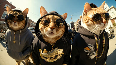 دانلود والپیپر گربه عینک گانگستر Cat Sunglasses Gangster