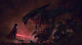 دانلود والپیپر دارت ویدر در برابر بیگانگان Star Wars vs Aliens Fantasy Sci-Fi