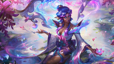 دانلود والپیپر کاسپلش آرت کارما اسپیریت بلاسم لول Karma Spirit Blossom Skin LoL Splash Art