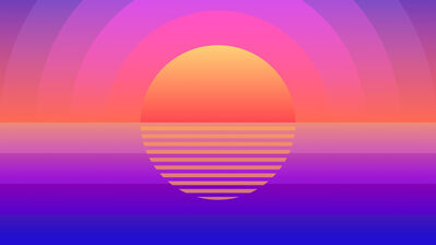 دانلود والپیپر غروب دیجیتال آرت Sunset Background Digital Art