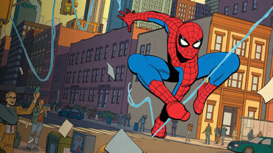 دانلود والپیپر اسپایدرمن محله دوستت تاب وب Swing Your Friendly Neighborhood Spider-Man Web Swing