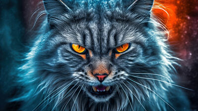 دانلود والپیپر گربه عصبانی Angry Cat