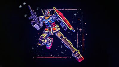دانلود والپیپر گاندوم پیکسلی Gundam Pixel