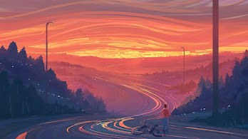 دانلود والپیپر منظره غروب Sunset Art Scenery Landscape