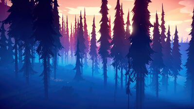 دانلود والپیپر درختان جنگل طلوع خورشید Trees Forest Sunrise