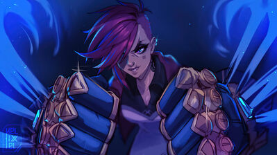 دانلود پوستر وای آرکین سریال Vi Arcane Series LoL Art
