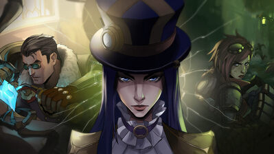 دانلود پوستر آرکین کیتلین جیس و وی Arcane Caitlyn Jayce Vi