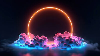 دانلود والپیپر بک‌گراند دود رنگی Colorful Smoke Background Digital Art