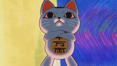 دانلود والپیپر دندادن توربو گرنی فرم گربه Dandadan Turbo Granny Cat Form Anime