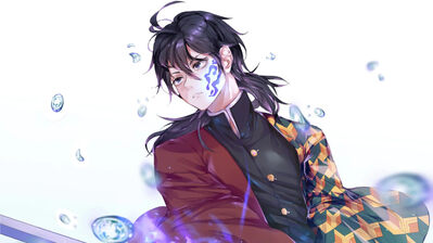 دانلود والپیپر گیو هاشیرای آب Demon Slayer Giyu Water Hashira