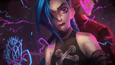 دانلود والپیپر جینکس آرکین نتفلیکس Jinx Arcane Netflix Series LoL Art