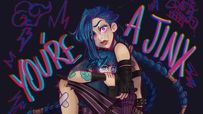 دانلود پوستر جینکس آرکین Jinx Arcane Series LoL Art