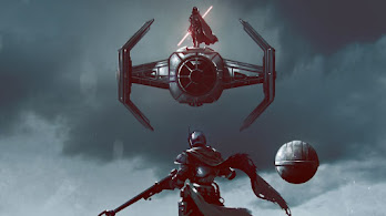 دانلود والپیپر ماندلورین در برابر دارث ویدر Mandalorian vs Darth Vader Star Wars