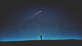 دانلود والپیپر دنباله‌دار و ستاره Night Sky Stars Scenery Comet