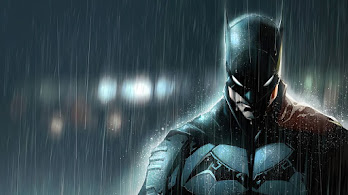 دانلود پوستر بتمن زیر باران The Batman Movie Rain Comics