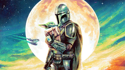 دانلود پوستر ماندلورین سزن ۳ دین دجرین و گروگو The Mandalorian S3 Din Djarin Grogu