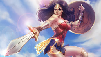 دانلود والپیپر واندر وومن با شمشیر و سپر Wonder Woman Shield Sword