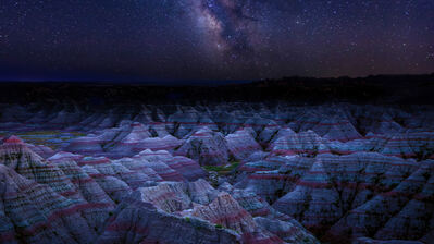 دانلود والپیپر دَنشیا و کوهستان شب Mountain Landscape Danxia Night