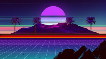 دانلود والپیپر رتروویو سینت‌ویو Retrowave Synthwave