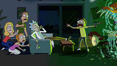 دانلود والپیپر خانواده اسمیت ریک اند مورتی Rick and Morty Smith Family