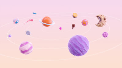 دانلود والپیپر کوکی سیاره‌ای Solar System Planet Cookie