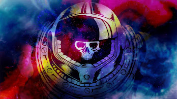 دانلود والپیپر علمی تخیلی جمجمه تفنگدار فضایی Space Marine Skull Digital Art