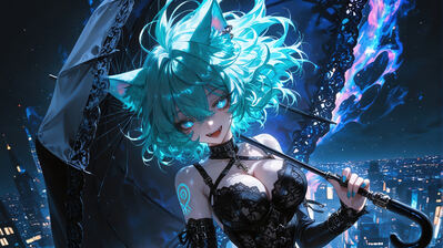 دانلود والپیپر دختر گربه ای فانتزی Anime Cat Girl Fantasy