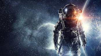 دانلود والپیپر فضانورد در فضای بیرون Astronaut Outer Space Stars