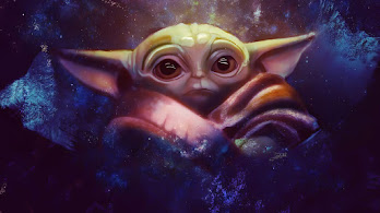 دانلود والپیپر هنر بیبی یودا Baby Yoda Art