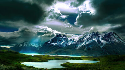دانلود والپیپر منظره ابر و کوه Mountain Clouds Landscape Scenery