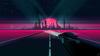 دانلود والپیپر نئون سیتی شب Digital Art