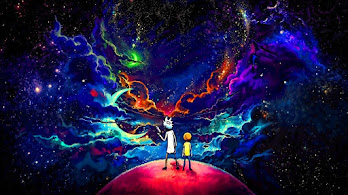 دانلود والپیپر ریک و مورتی Rick and Morty Sky Stars