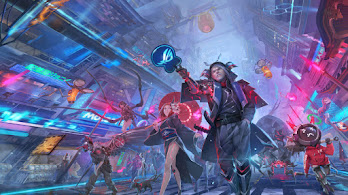 دانلود والپیپر ROG یوکای سایبرپانک ROG Yokai Monster Cyberpunk Night City Sci-Fi