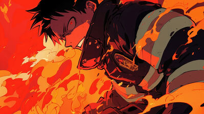 دانلود والپیپر شینرا Fire Force Shinra Fire Force