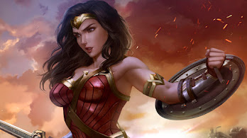 دانلود والپیپر واندر وومن Wonder Woman Sword Shield