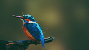 دانلود والپیپر پرنده آبستره لوپلی دیجیتال آرت Bird Abstract Low Poly Digital Art