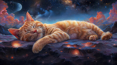 دانلود والپیپر گربه خوابیده Cat Sleeping