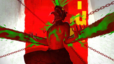 دانلود والپیپر چینسا من دن جی هیبرید Chainsaw Man Denji Hybrid Form Art