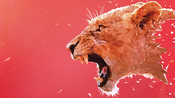 دانلود والپیپر غرش شیر انتزاعی Lioness Roar Abstract