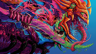 دانلود والپیپر هیولا انتزاعی Abstract Digital Art Monster