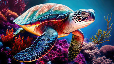 دانلود والپیپر لاک‌پشت دریایی Sea Turtle