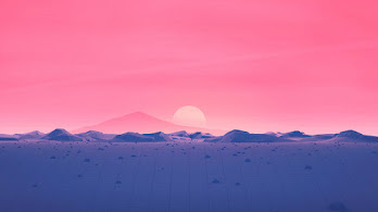 دانلود والپیپر منظره کوه غروب انتزاعی مینیمال لویی پلی Sunset Mountains Landscape Digital Art Abstract Minimalist Low Poly