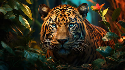 دانلود والپیپر ببر جنگل حیوانات Tiger Forest Animal