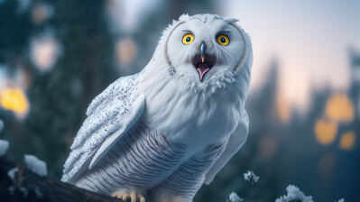 دانلود والپیپر جغد سفید White Owl Bird