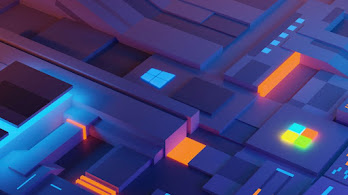 دانلود والپیپر لوگو ویندوز ۱۰ ایکس انتزاعی Windows 10X Logo Abstract