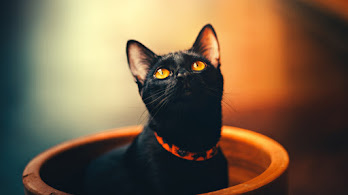 دانلود والپیپر گربه سیاه Black Cat
