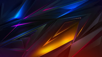 دانلود والپیپر انتزاعی سه‌بعدی تیره رنگی Colorful Dark Abstract Polygon