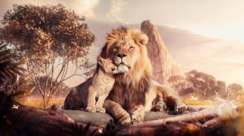 دانلود والپیپر شیر و توله Lion and Cub